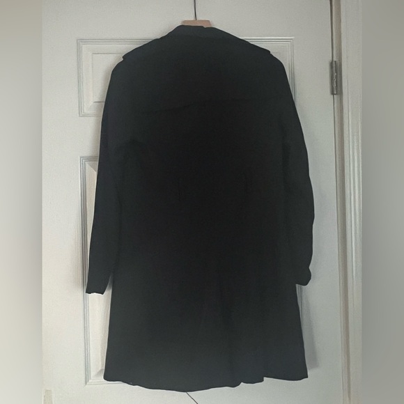 Zara basic Black Slick Rain Coat - Picture 2 of 2